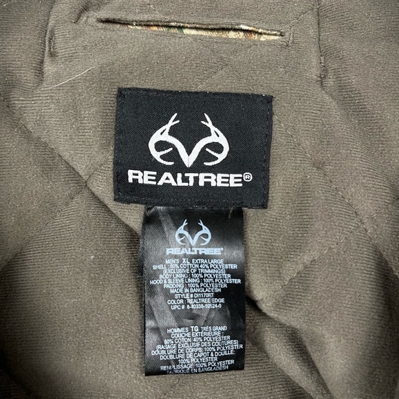 Real Tree Bomber Hoodie Jacket XL Size - Picture 3 of 3